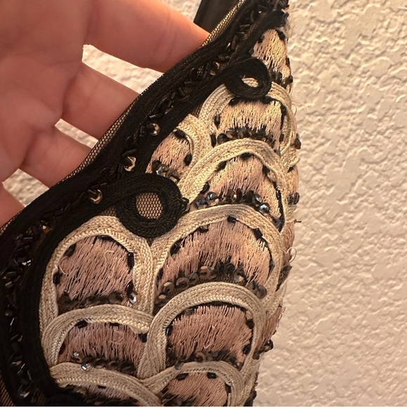 Sue Wong Nocturne Black Beaded Embroidered Maxi Gown Dress Size 4 Formal Prom - Picture 6 of 16